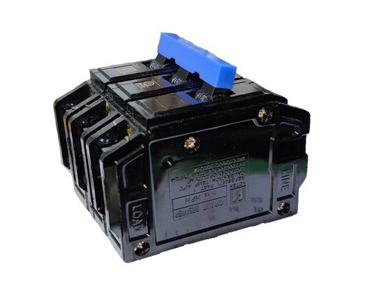 Koten 15A 3 pole 220V circuit breaker with black casing and blue switch handle for electrical safety