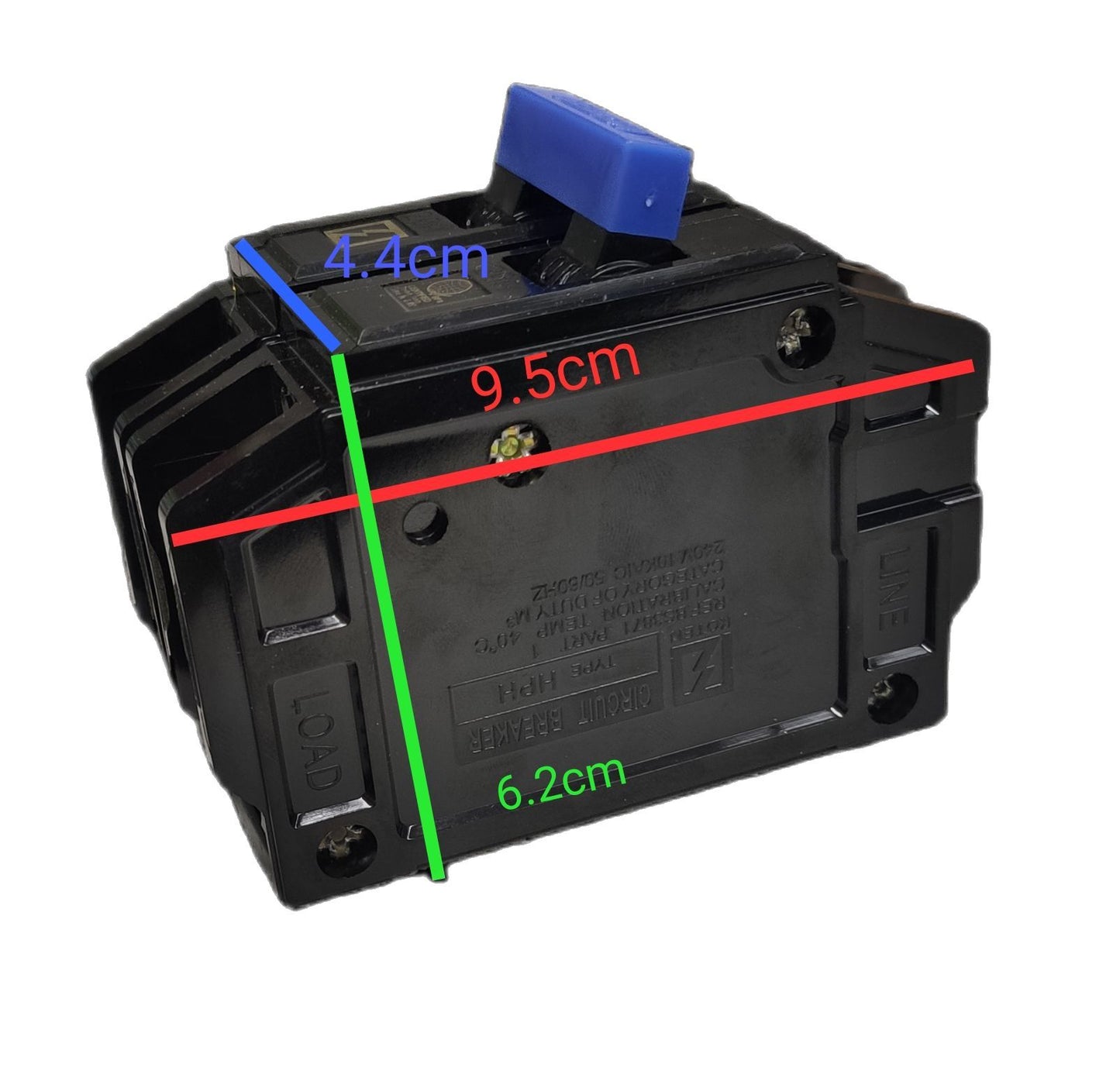 Koten 40A 2 pole circuit breaker with a sturdy design for reliable electrical safety