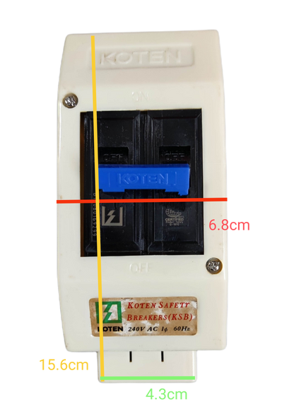 Koten 40A 2Pole Circuit Breaker with Enclosure in white casing for electrical safety