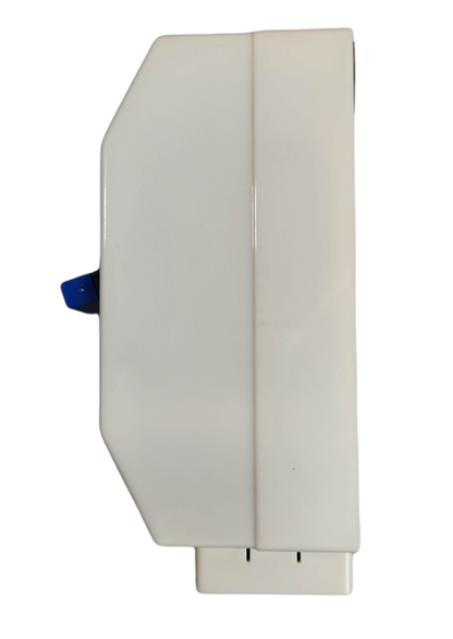 Koten 40A 2Pole Circuit Breaker with Enclosure in white with blue toggle switch for electrical safety