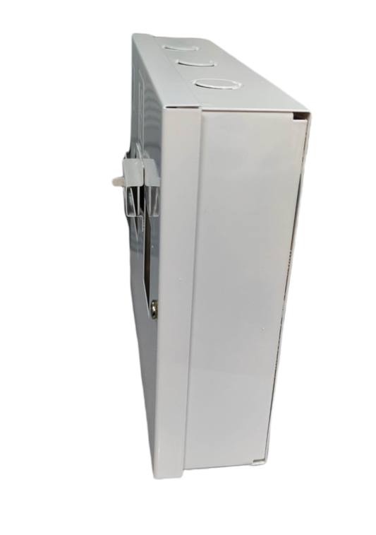 Koten MTS 2 pole circuit breaker housing in sleek white design for electrical installations.