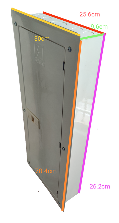 Koten electrical panel box for Miniature Circuit Breaker 22 Branches with gray door and lock