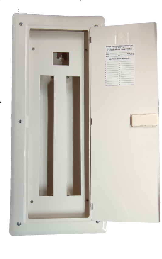 Koten electrical panel enclosure for Miniature Circuit Breaker 22 Branches with open white door