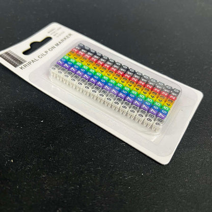 Grippes Cable Marker Clip On 0-9 Assorted in vibrant colors for effective cable organization