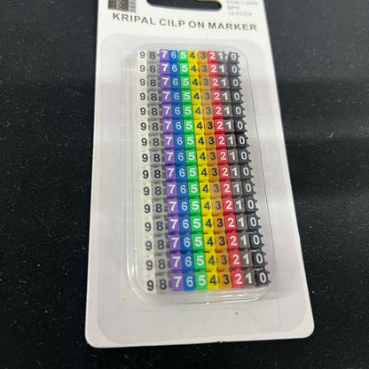 Grippes Cable Marker Clip On 0-9 Assorted for effective cable organization and labeling