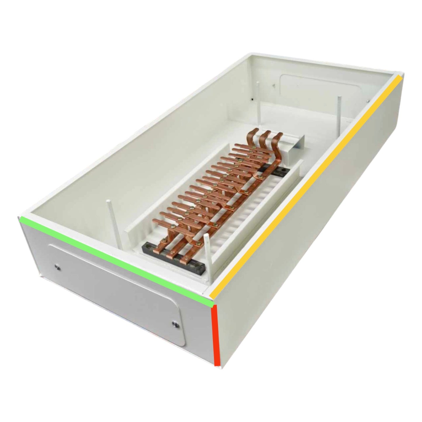 Koten 14 Branches Panel Board 3 Pole Main 2 Pole Branches For Miniature Circuit Breaker KTM1-3P14B2P Distribution Panel Flush Mounted Type Metal Base