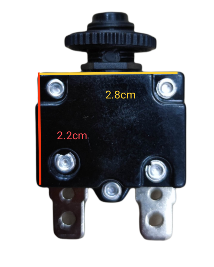 Kuoyuh 15A push to reset circuit breaker with compact design and durable connections for electrical safety