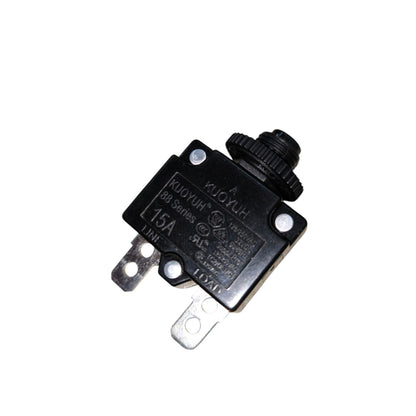 Kuoyuh 15A push to reset circuit breaker designed for reliable overcurrent protection