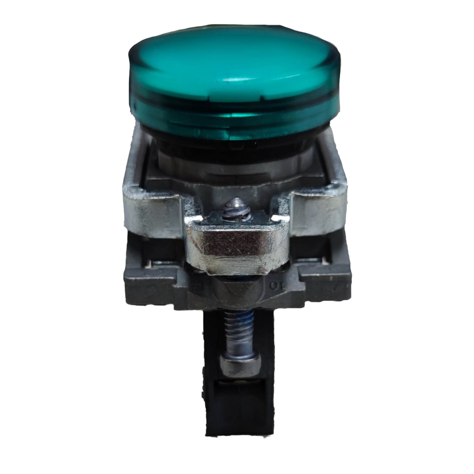 Schneider LED Pilot Lamp 22mm 220V with a green lens for industrial lighting installations