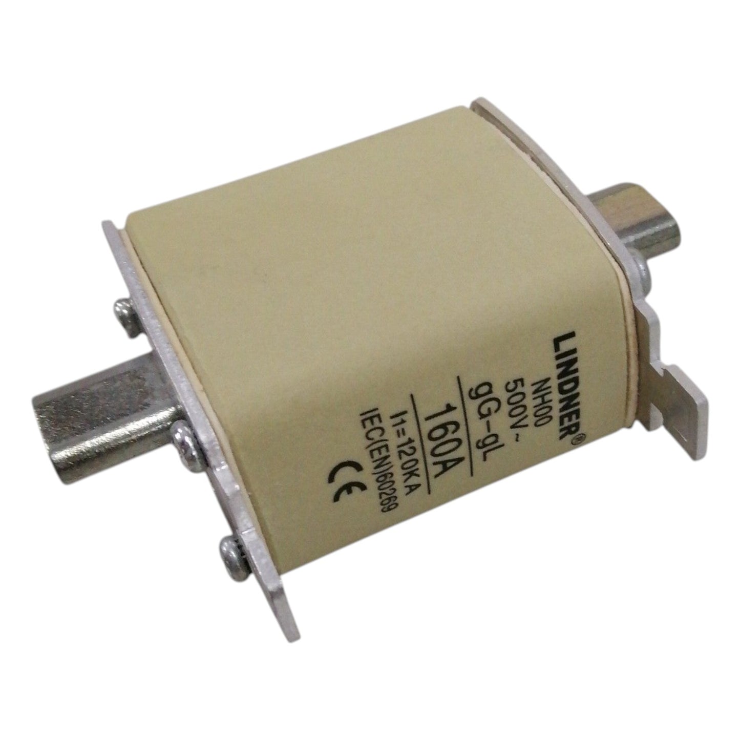 Lindner 160A NH-Type Fuse Link gG-gL 500V AC NH-00 Blade Fuse, Ceramic Fuse