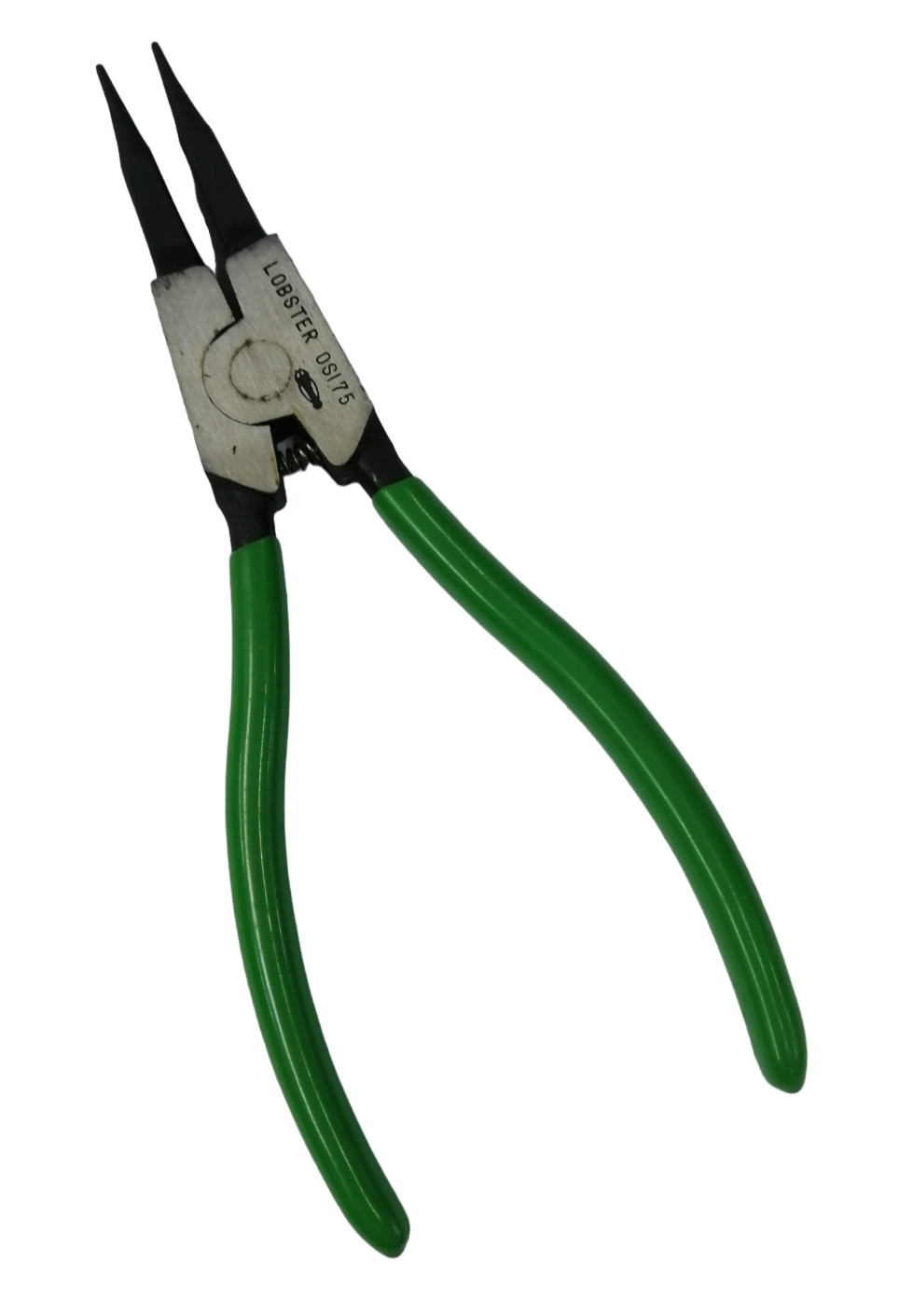 Lobster 175mm External Snap Ring Pliers with Green Rubber Grips for Easy Handling