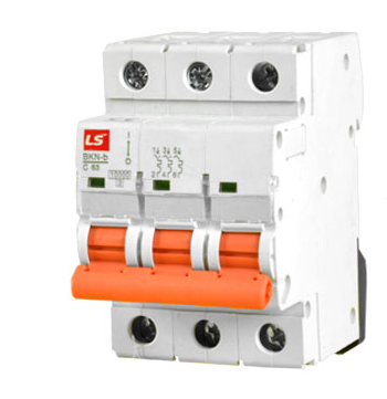 LS circuit breaker 40A Miniature Breaker 3P 3 Pole 230V white three pole DIN rail mount with orange handles