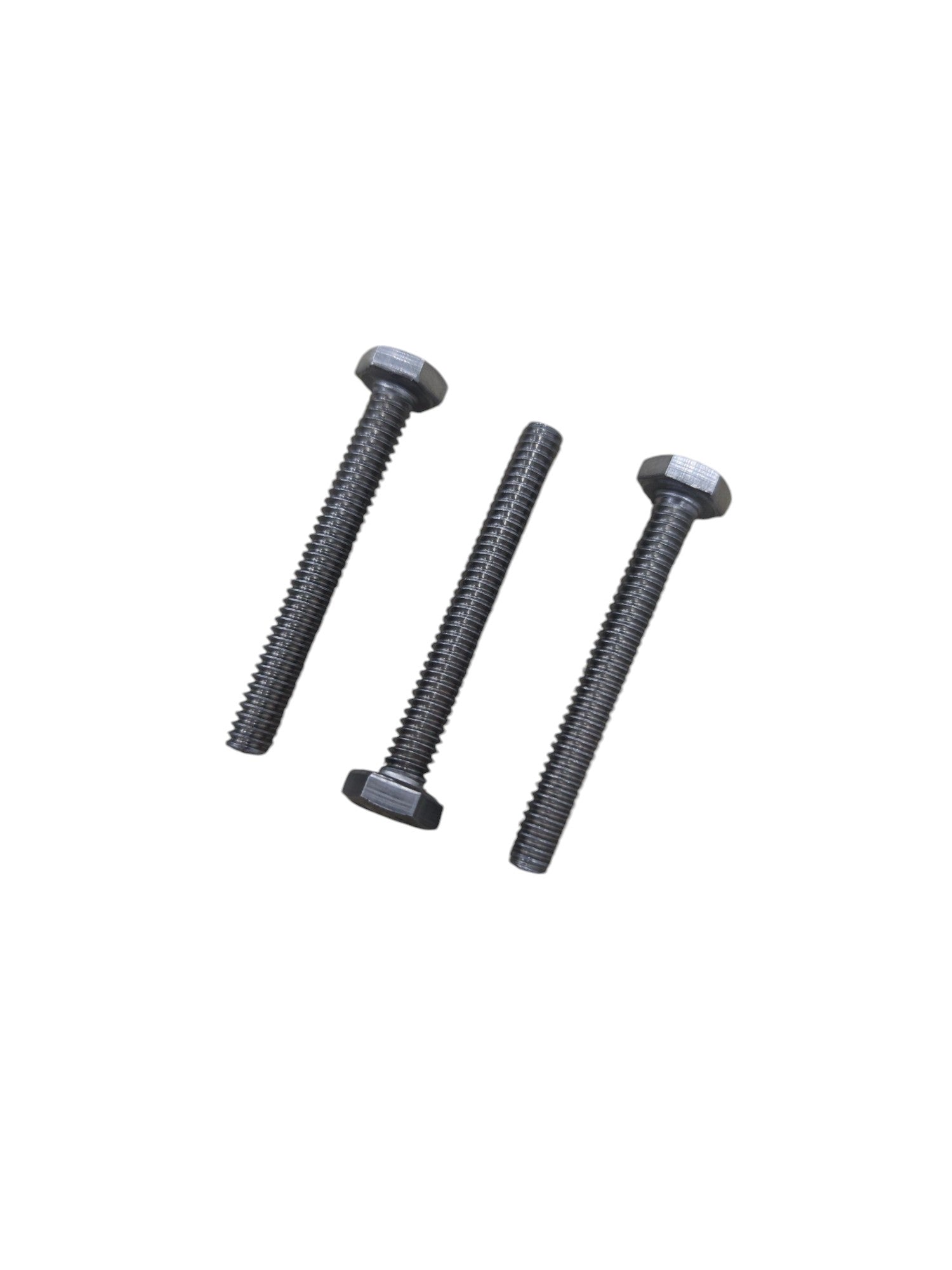Three M10 stainless bolts for electrical use made of durable metal parts from China