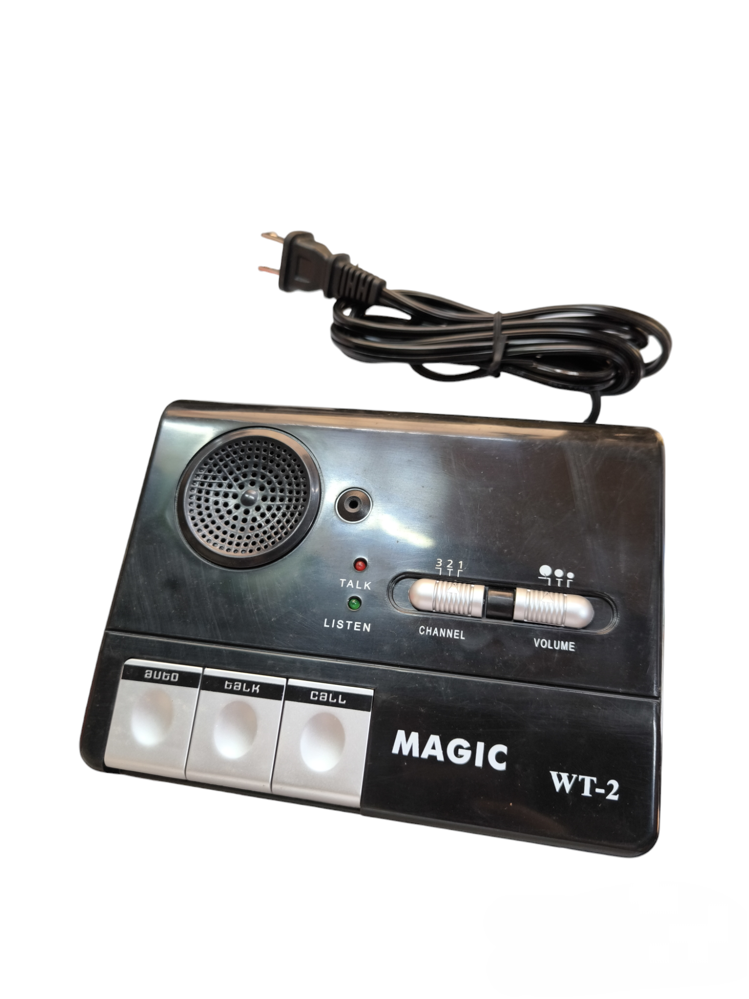 Magic FM WT-2 wireless intercom black communication device with speaker and buttons