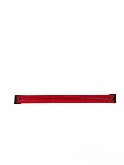 Red magnetic tool organizer bar for efficient tool storage and easy access in your workspace