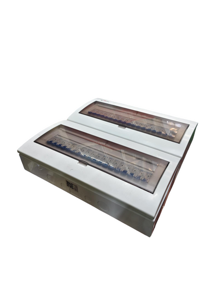 Chint ZY electrical panel with 125A 1 Pole DZ158 Main Miniature circuit breakers inside clear protective covers