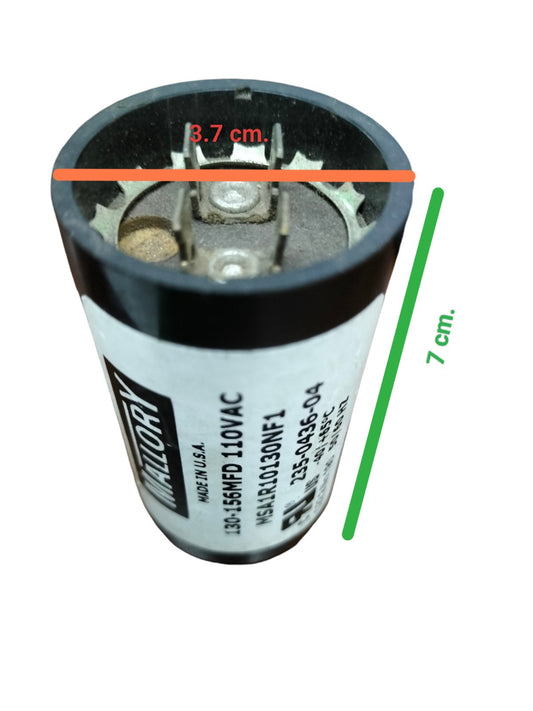 BMI 130-156 uf 110V AC start capacitor with two terminals for electrical applications