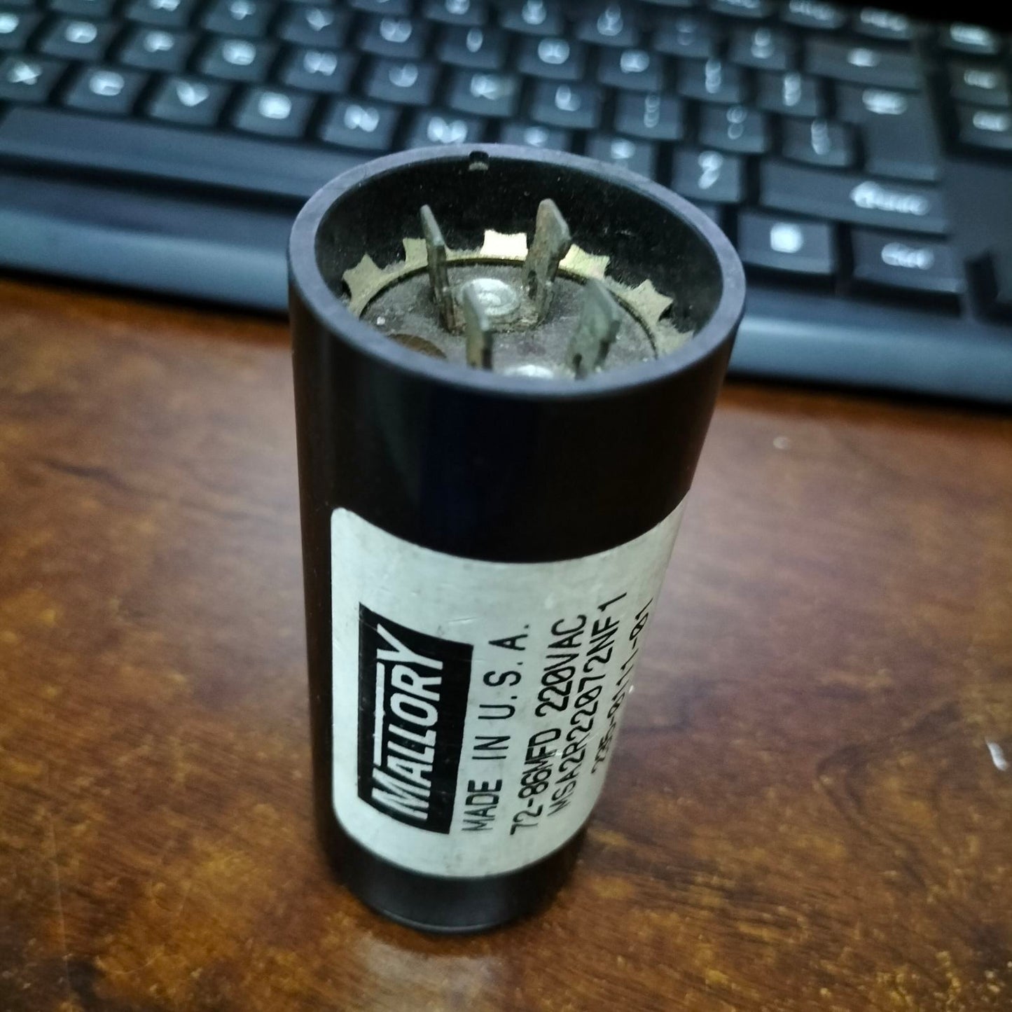 Mallory Starting Capacitor 72-86MFD for 228VAC Electrical Applications