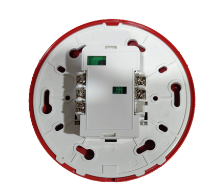Horing Lih manual call point round base with wiring terminals for fire alarms and detectors