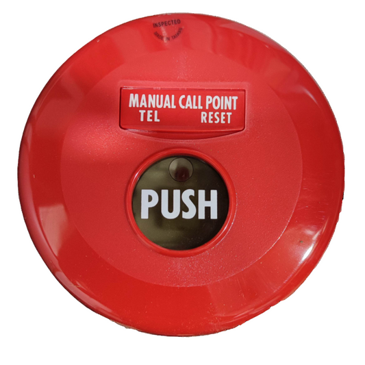 Horing Lih manual call point round fire alarm with push button and reset features for safety systems