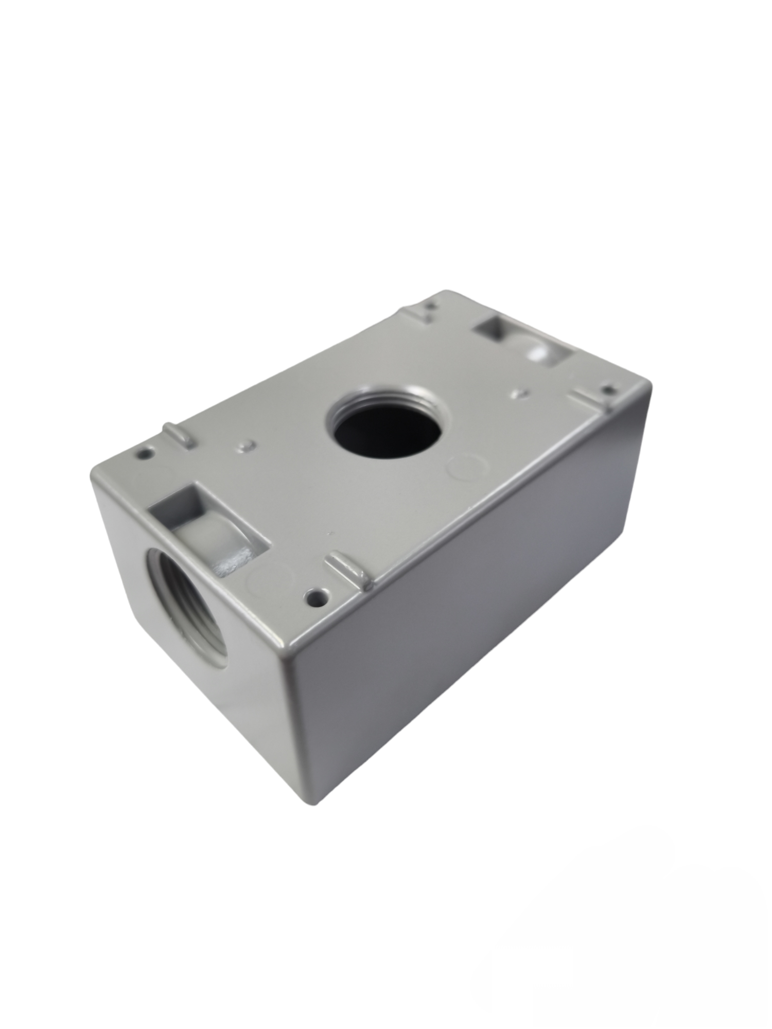 Surer Marine Utility Box 2x4 Top x Side Hub and Bottom Hub gray electrical enclosure box