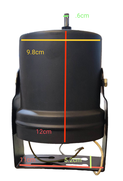 Denko Max Mirror Ball 220V 1RPM motor unit with black casing and mounting bracket for electrical circuitry parts