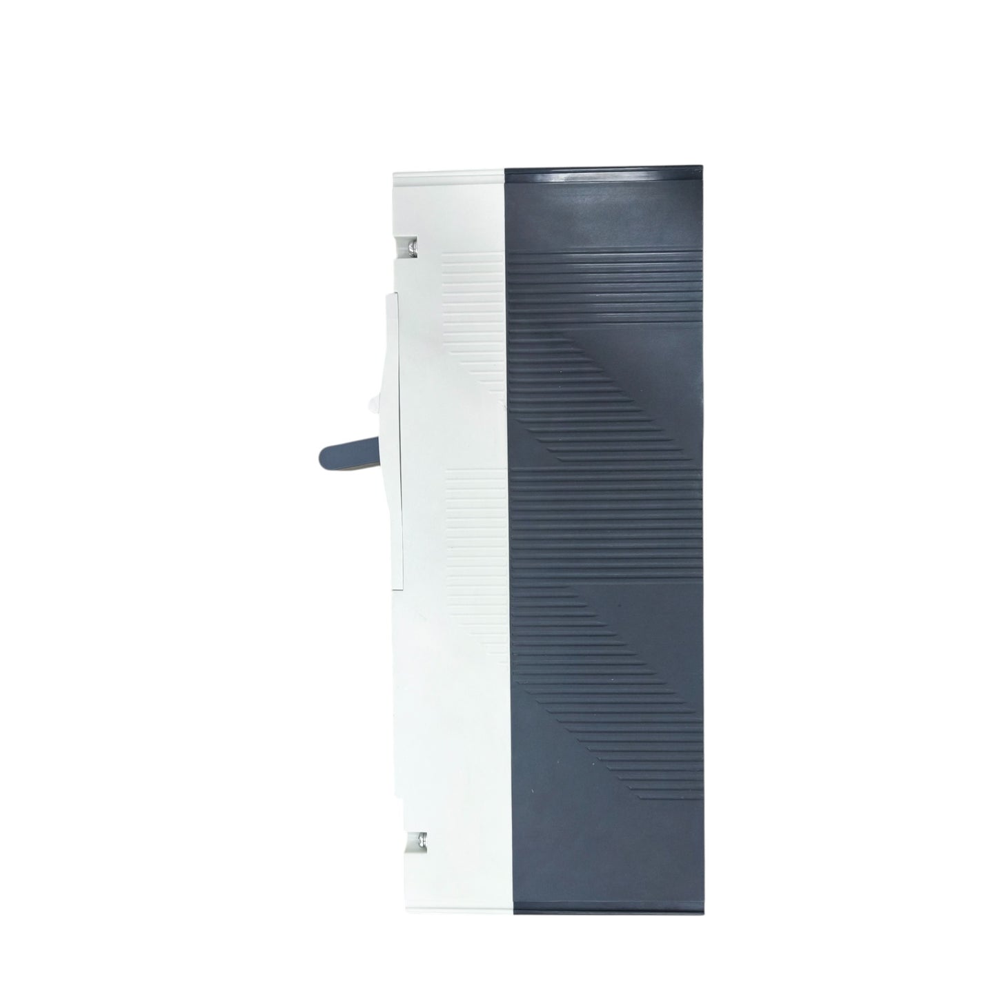 Maxge 250A 2Pole Industrial Circuit Breaker side view with black and white casing