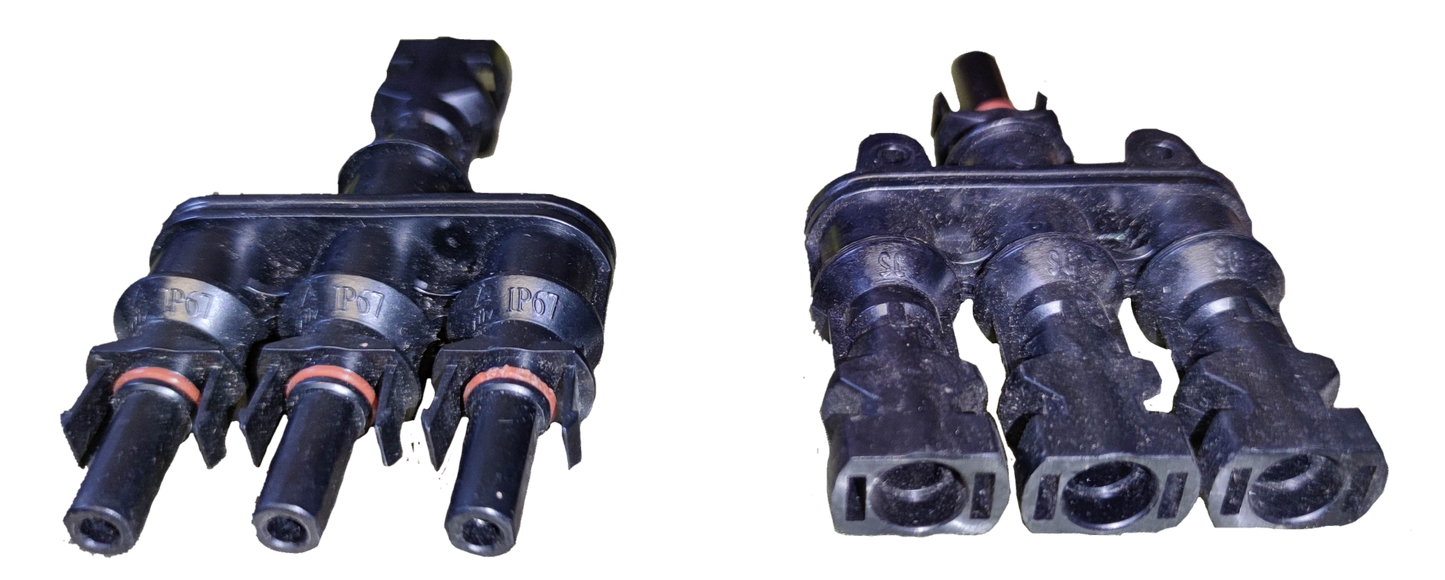 ZwitseRise MC4 connector 3x3 waterproof for secure electrical connections in outdoor applications