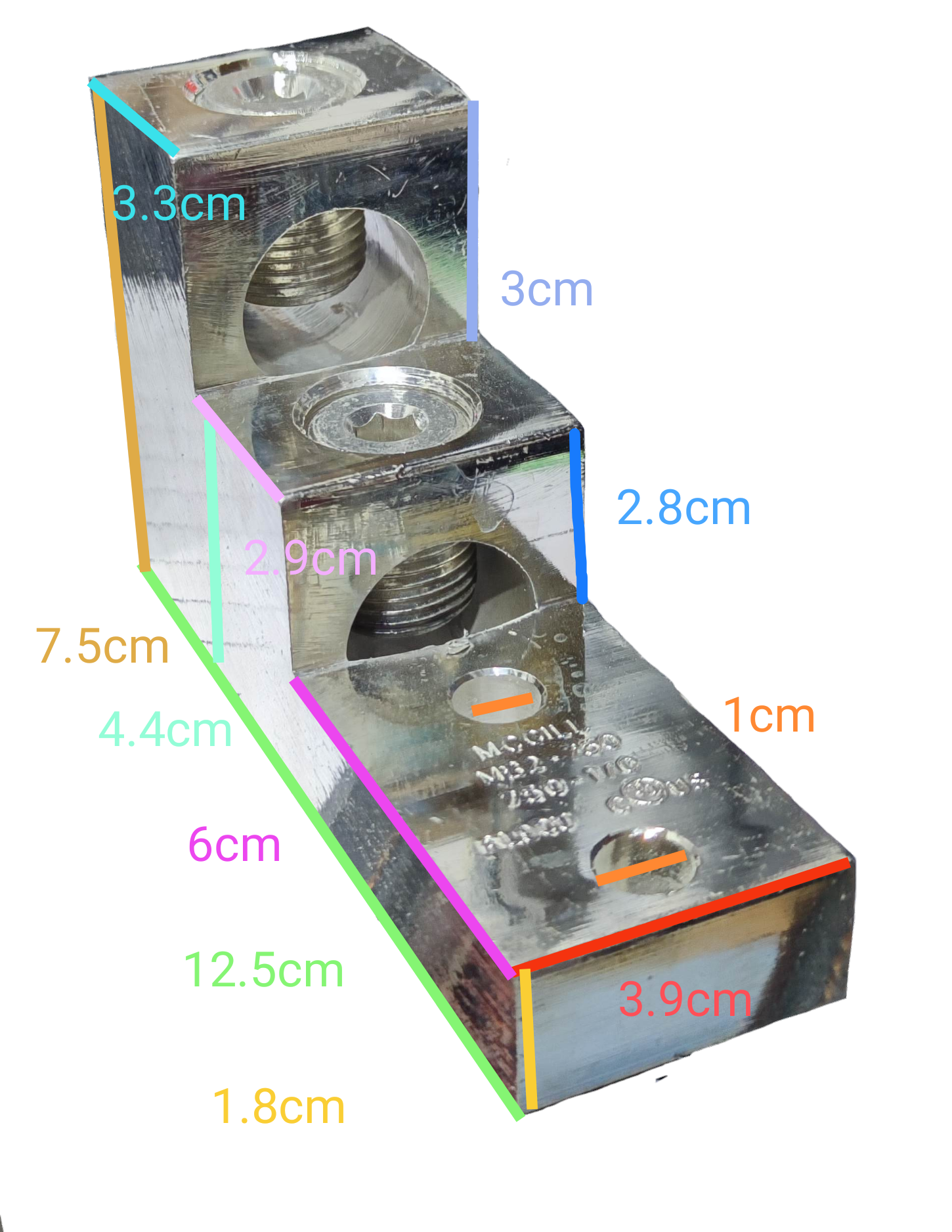 McGILL Mechanical Lug 50mm to 380mm for Electrical Circuitry with multiple mounting holes and specifications