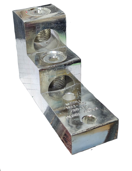 McGILL Mechanical Lug 50mm to 380mm electrical circuitry part with silver metal finish and mounting holes