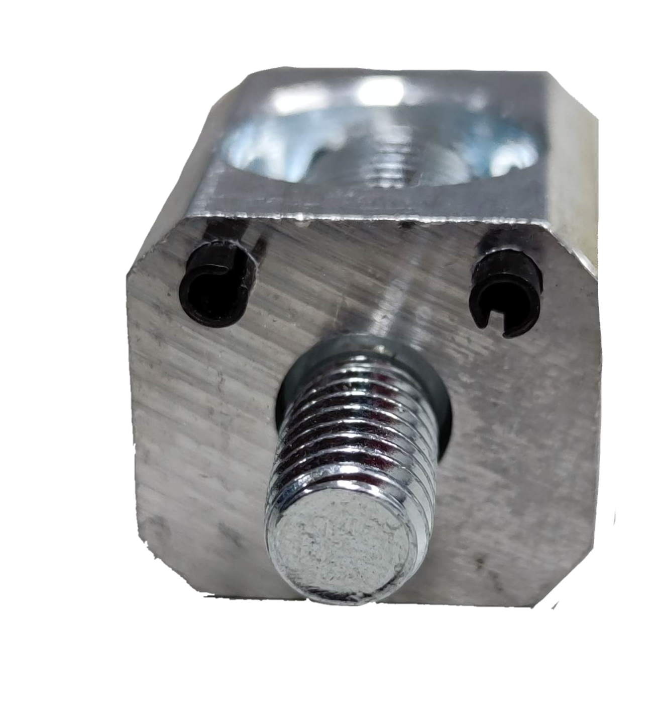 Close-up of Electx Electrical Supply mechanical lugs for 125mm with metal bolt and secure fittings