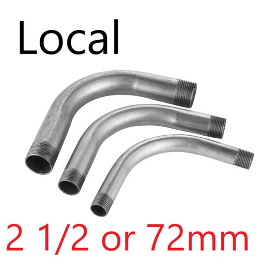 Local Metal Conduit Elbow 72mm x 3 Meters with threaded ends in three different sizes