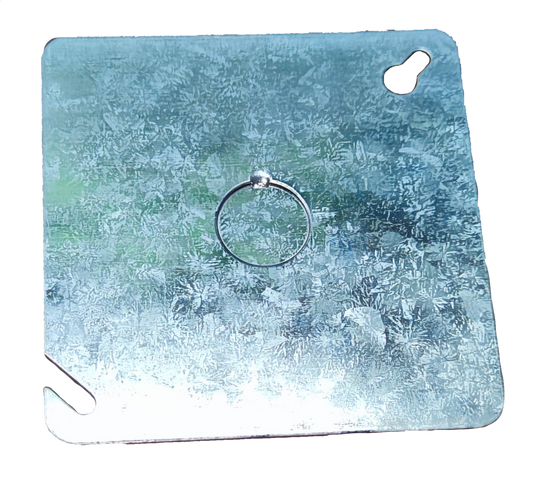 Royu 4x4 metal junction box AWG 18 with a protective finish and mounting ring for easy installation