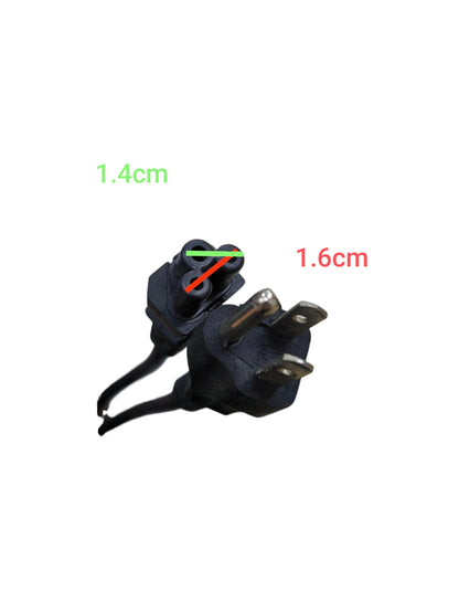 Black Mickey Mouse AC power cord with dual plugs and cable for power adaptors and chargers