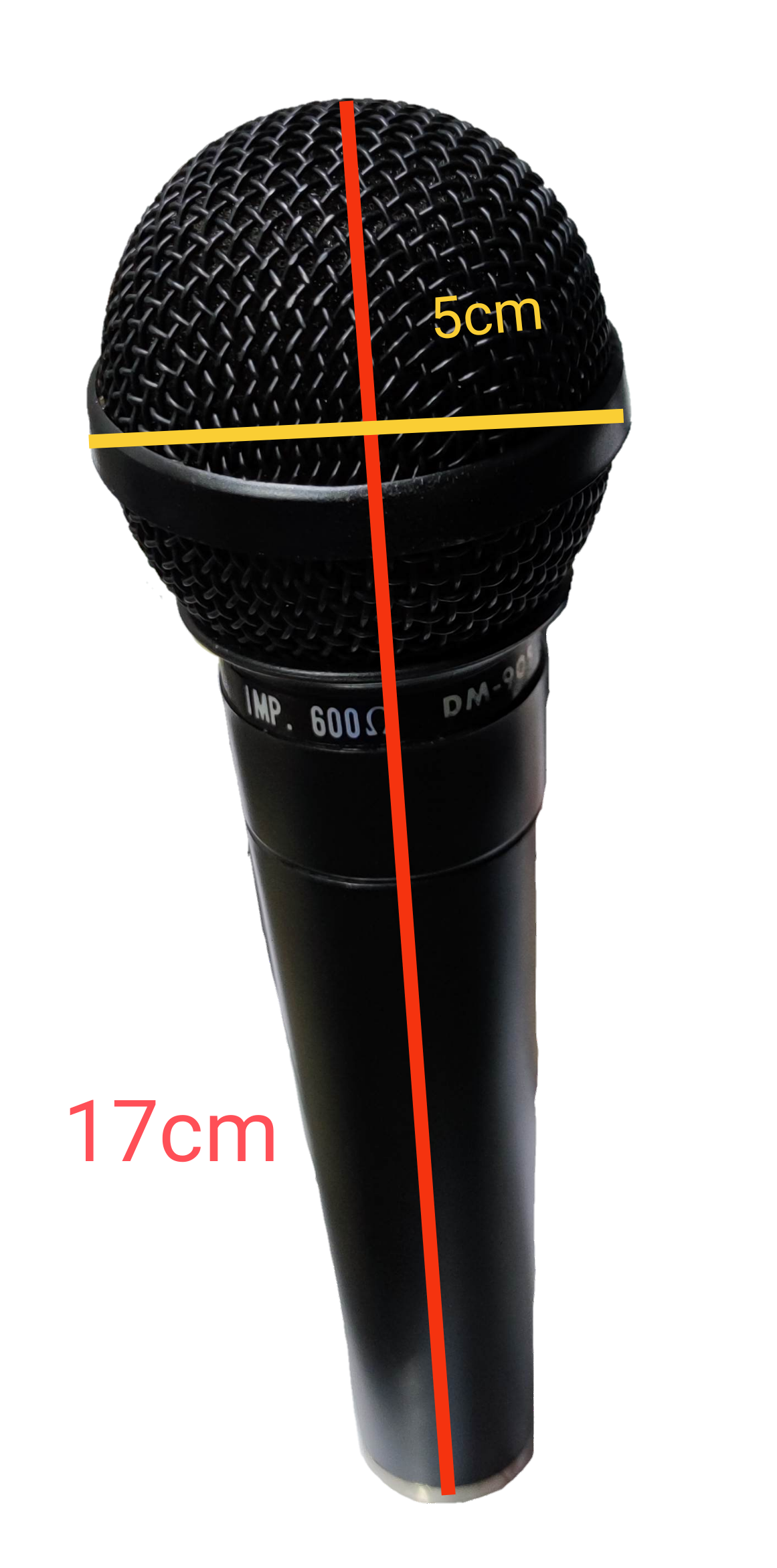 Sherman microphone with 5 meters cord featuring a black handheld design and metal mesh grille
