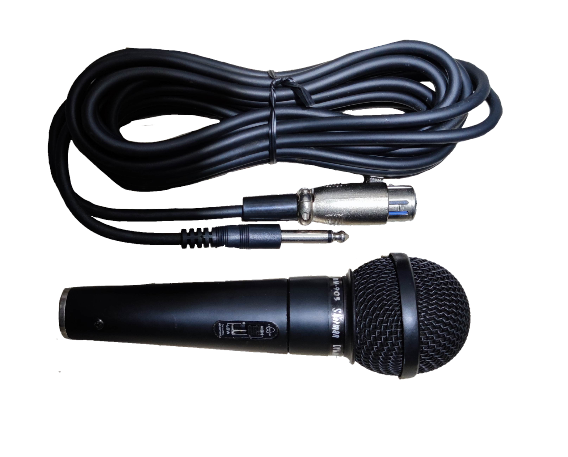 Sherman microphone with 5 meters cord and black handheld design with on off switch