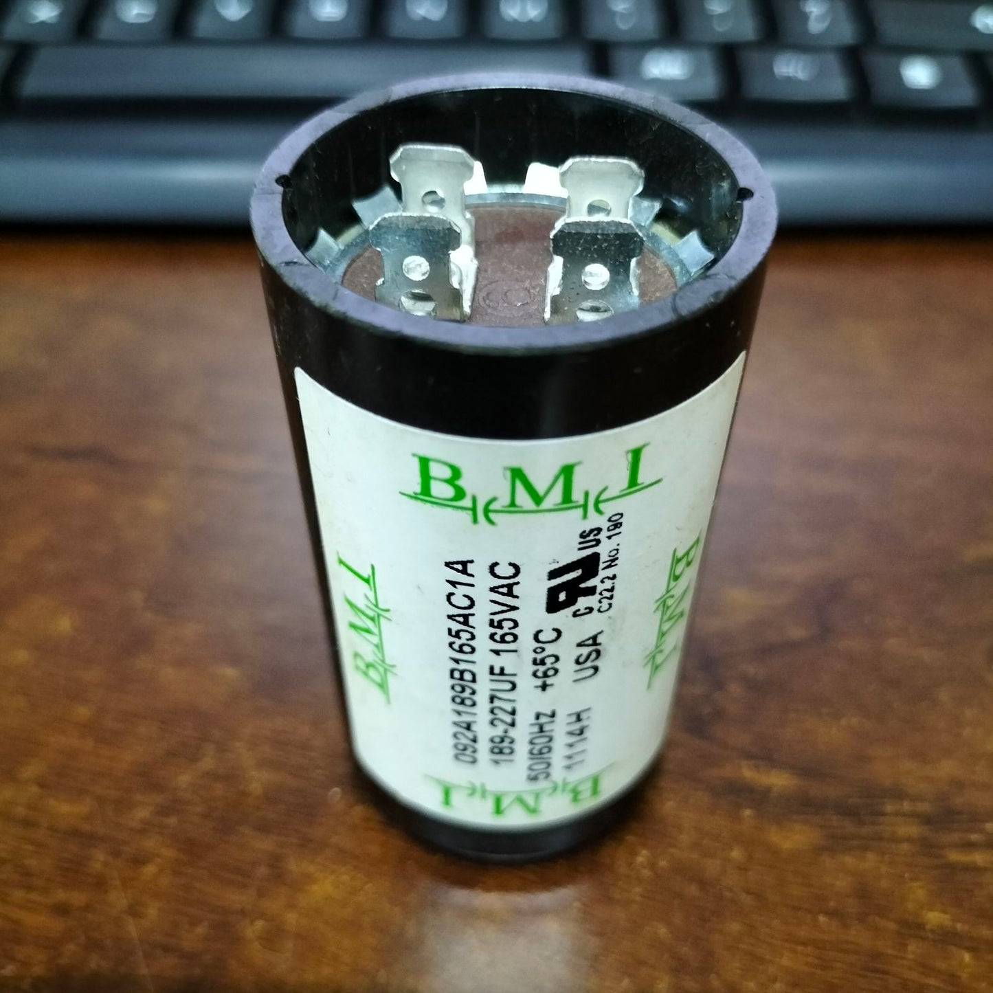 BMI Motor Start Capacitor 189-227uF with durable casing for reliable electrical performance