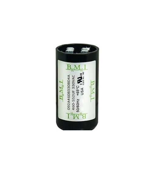 BMI Motor Starting Capacitor 460-552 UF black cylindrical electrical component for HVAC motors