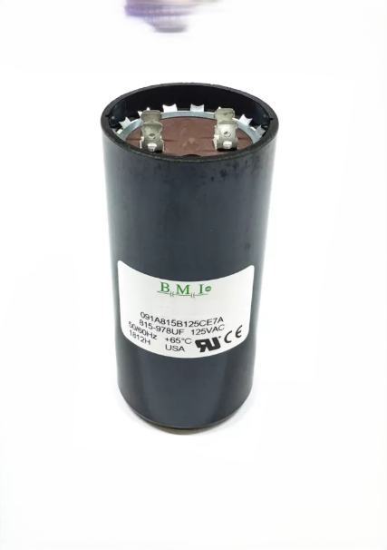 BMI motor starting capacitor 815-978 uf cylindrical electrical circuitry part with metal terminals