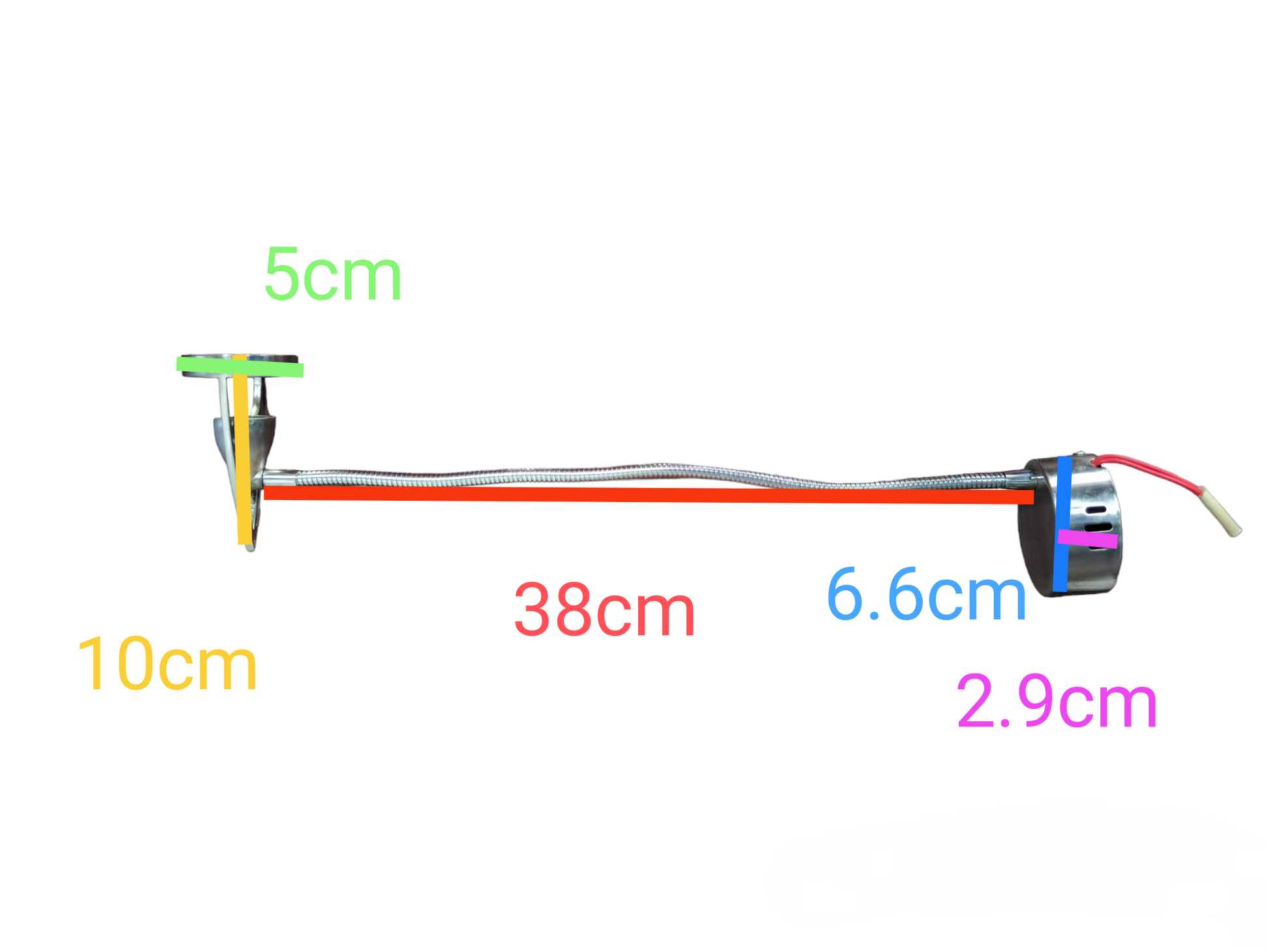 MR16 halogen fixture with transformer and detailed measurements for lighting installation