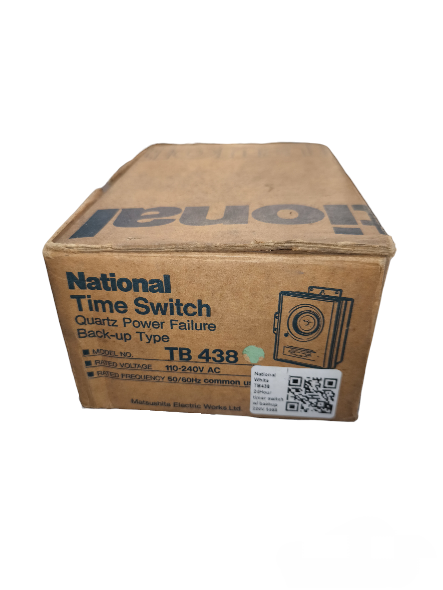 National Quartz Automatic Time Switch TB 438 in original brown cardboard packaging box