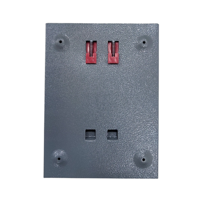 Nema 1 Panel Board for 2 Pole with gray finish and slot for circuit breakers