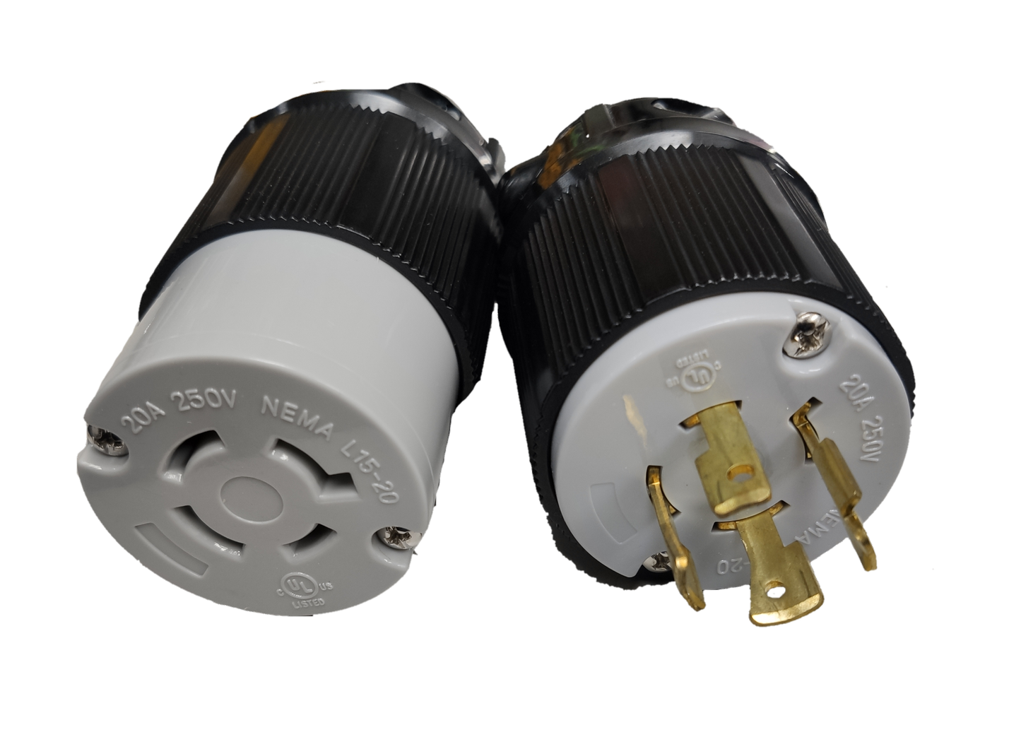 Grippes NEMA L15-20 industrial plug 4P 20A 250V with durable design for reliable electrical connections