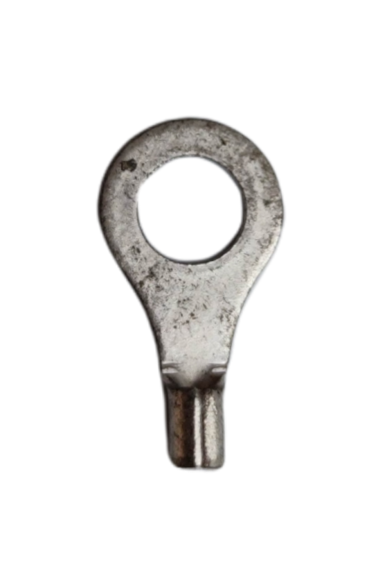 Non-insulated round terminal lugs made from durable metal for effective electrical connections