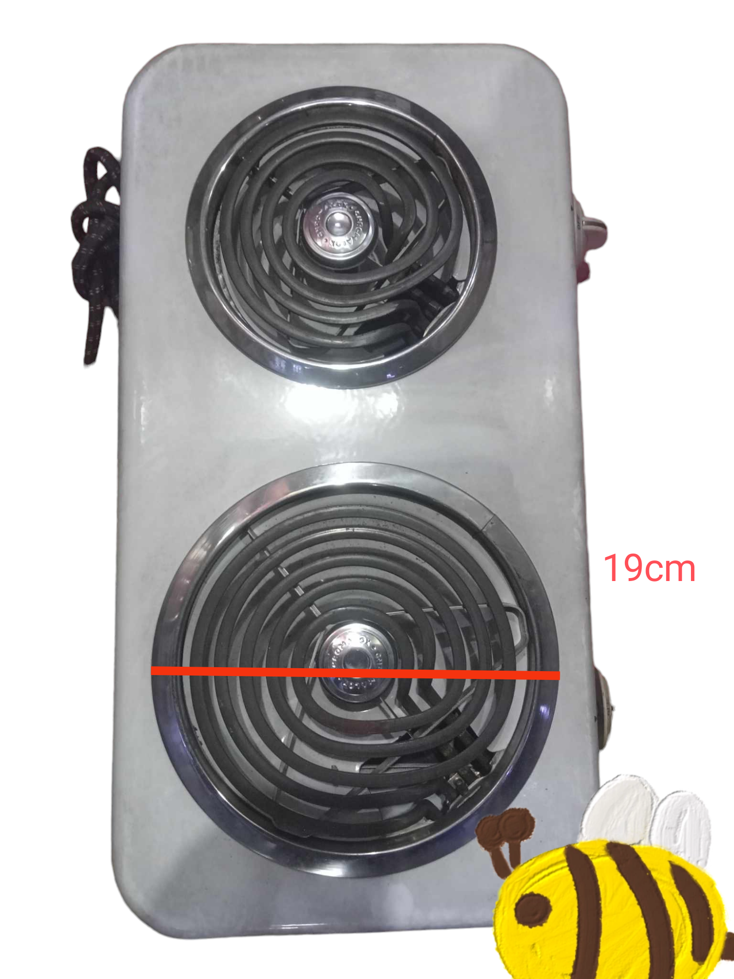 Northern Hill Electric Stove 2 Coil 110V with two black coil burners on a silver base