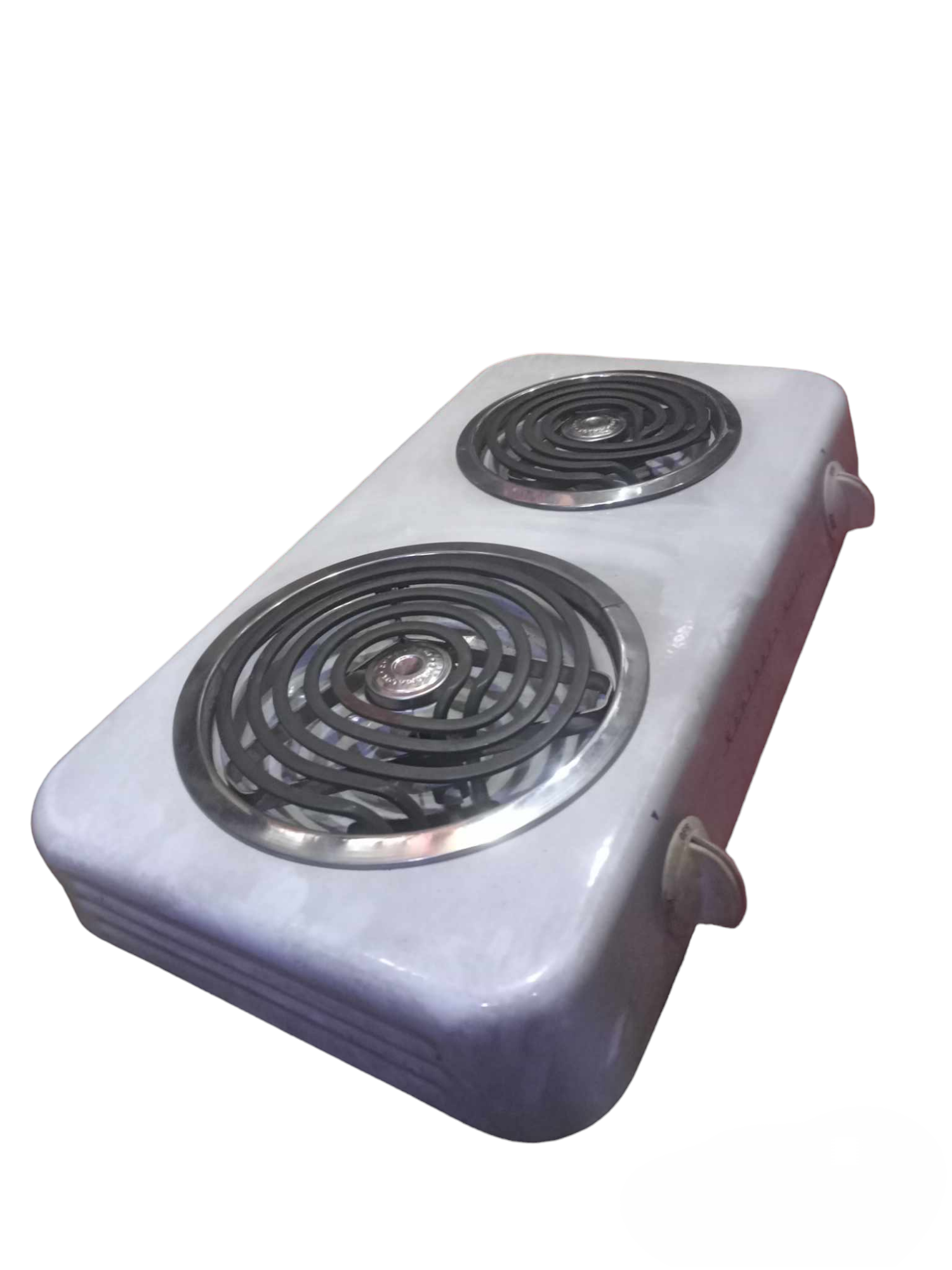 Northern Hill Electric Stove 2 Coil 110V portable cooktop with two heating elements and white body