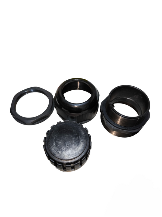 Wixim Nylon PVC Cable Gland MG Series black cable management components with threaded parts