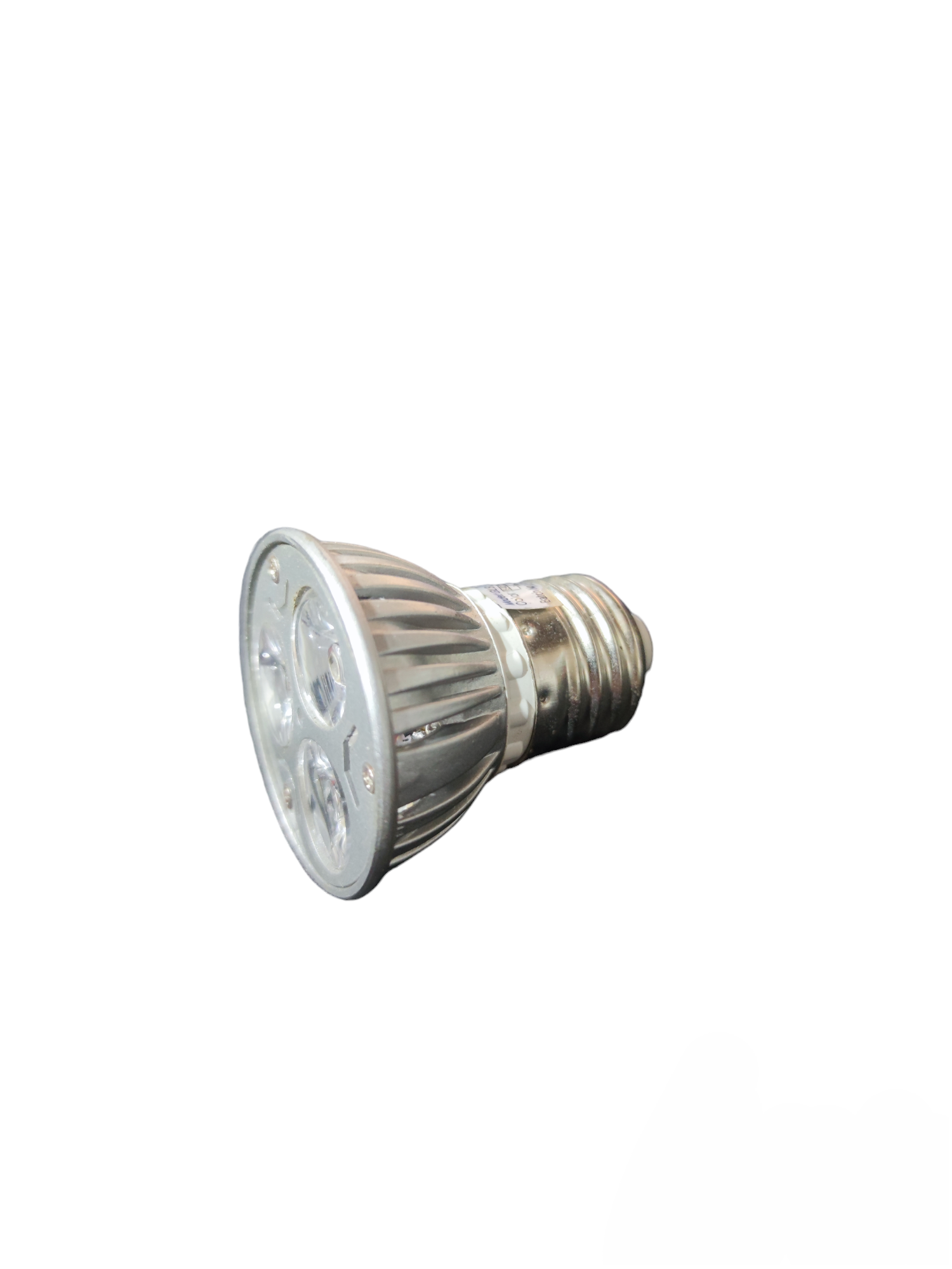 OES 3W LED 220V E27 Warm White bulb with silver heat sink and clear cover for indoor lighting