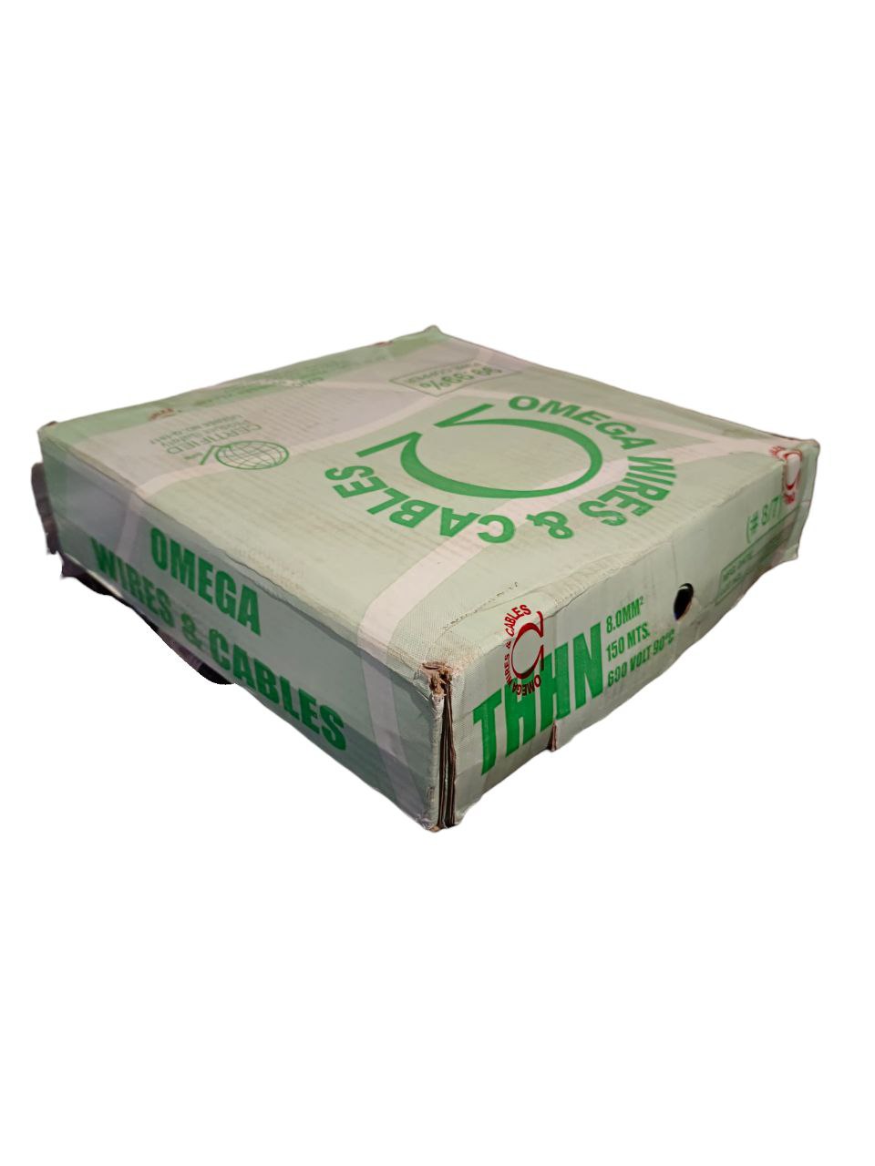 Omega THHN Wire 8 mm Stranded 1 Roll packaged for easy storage and use in electrical projects