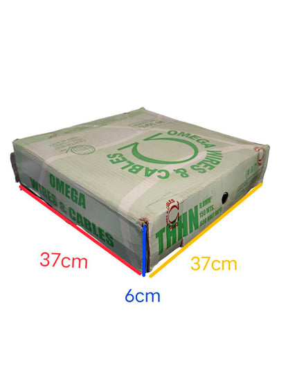 Omega THHN Wire 8 mm Stranded 1 Roll in Green Packaging with Clear Dimensions